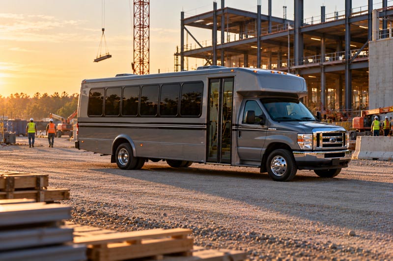 Construction Site Shuttle Bus Rentals in Broken Arrow, OK